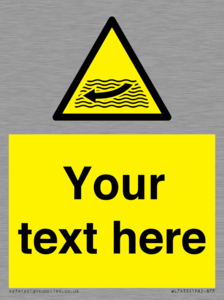 Custom Warning strong river flows